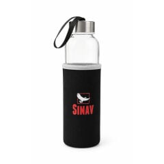 Sınav Kılıflı Cam Matara 500 Ml