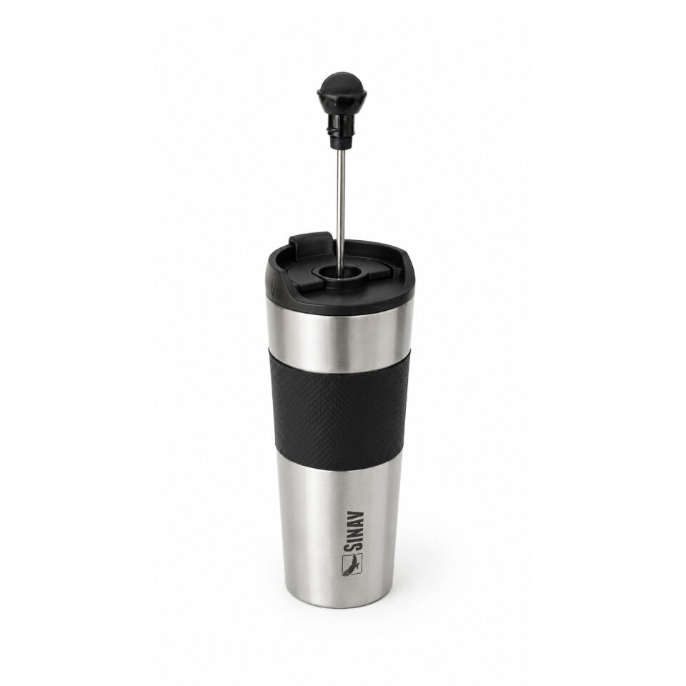 Sınav Filtreli Metal French Press Termos 500 Ml