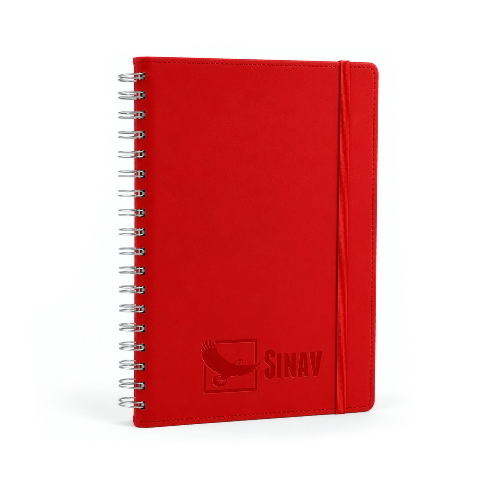 KIRMIZI SPİRALLİ TARİHSİZ DEFTER (17X24 CM)