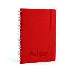 KIRMIZI SPİRALLİ TARİHSİZ DEFTER (17X24 CM)