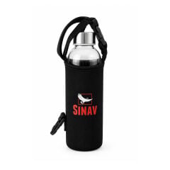 Sınav Çanta Askı Kılıflı Cam Matara 500 Ml