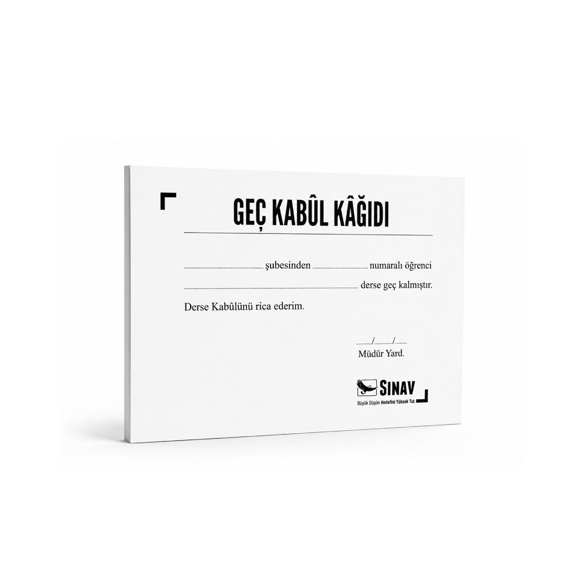 ÖĞRENCİ GEÇ KAĞIDI