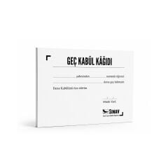 ÖĞRENCİ GEÇ KAĞIDI